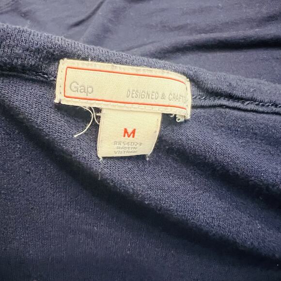 GAP Designed and Crafted Blue Gray Short Sleeve Tee Women's Sz M (A0125) - Picture 4 of 4